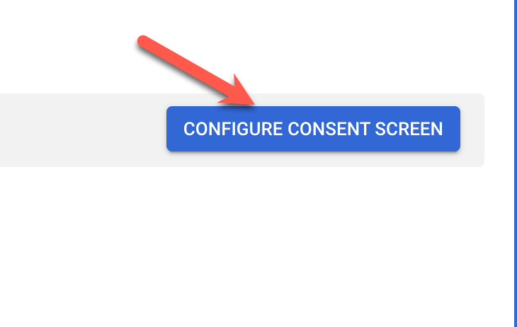 Consent screen setup