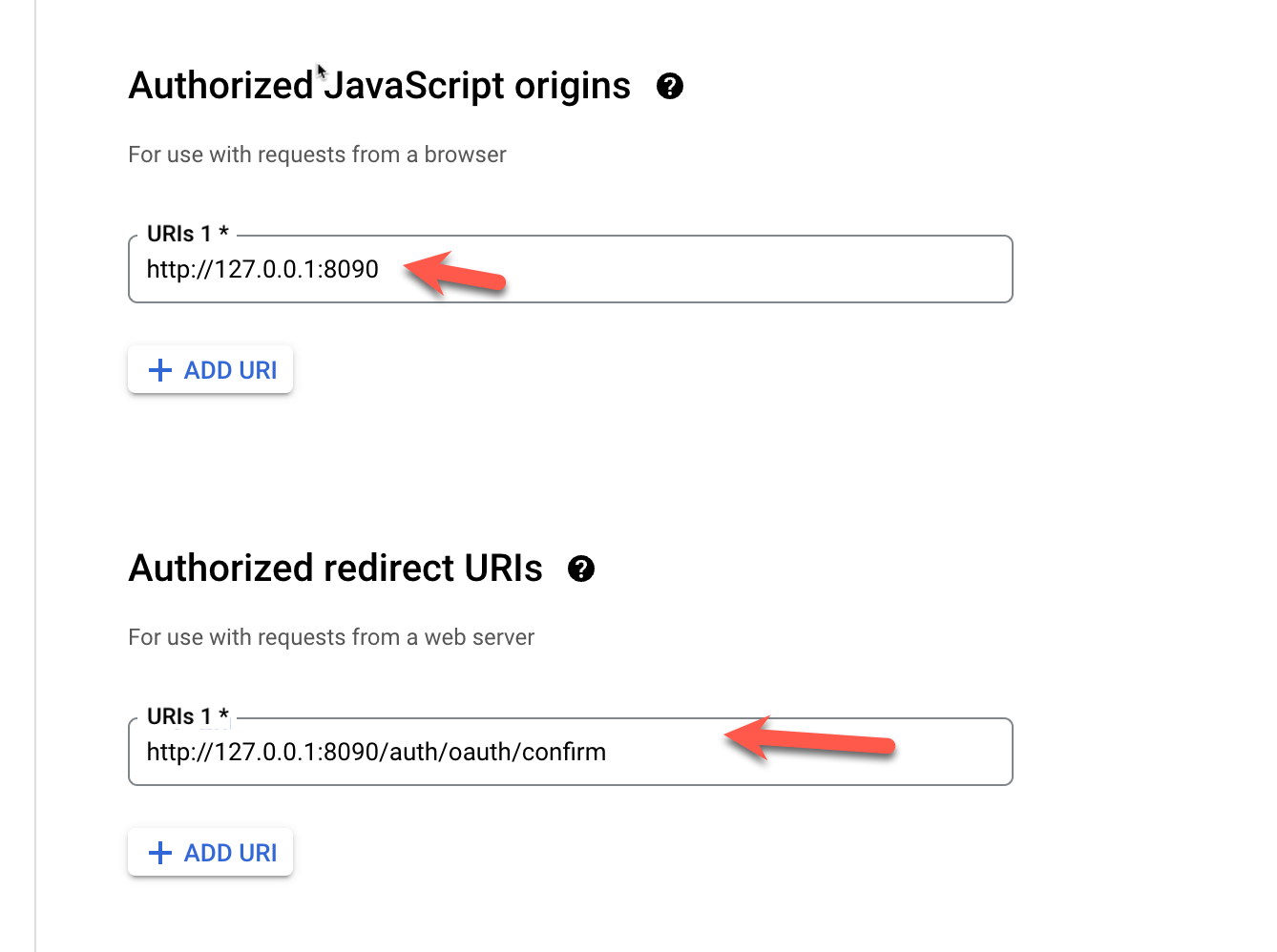 Configuring URIs